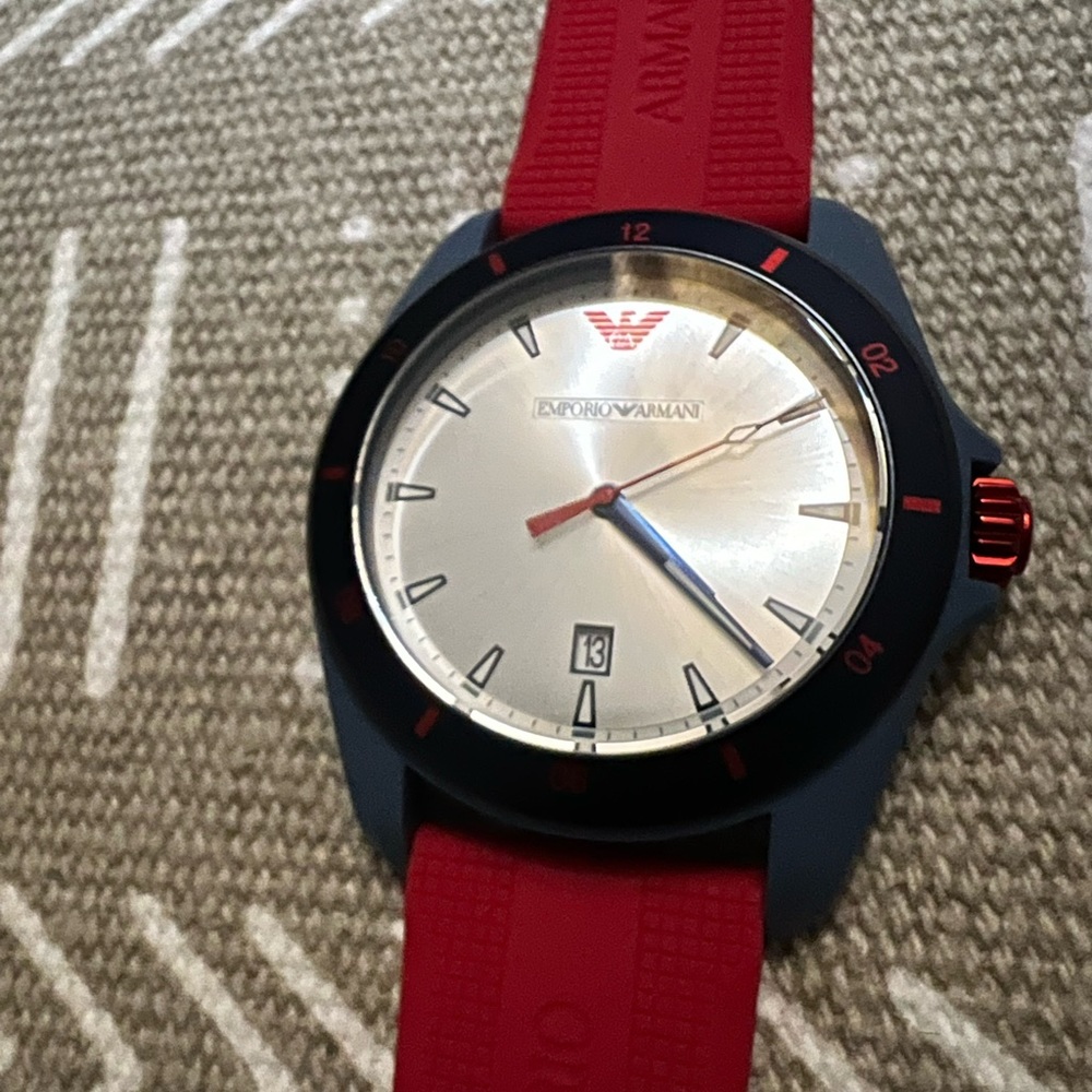 NWT Emporio Armani Sigma Quartz Silver Dial Men’s Watch